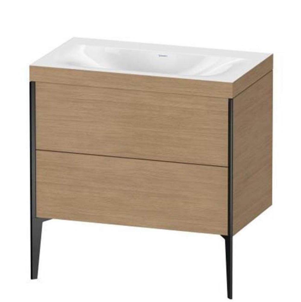 Duravit XViu Two Drawer C-Bonded Floorstanding Vanity Kit Pine Terra