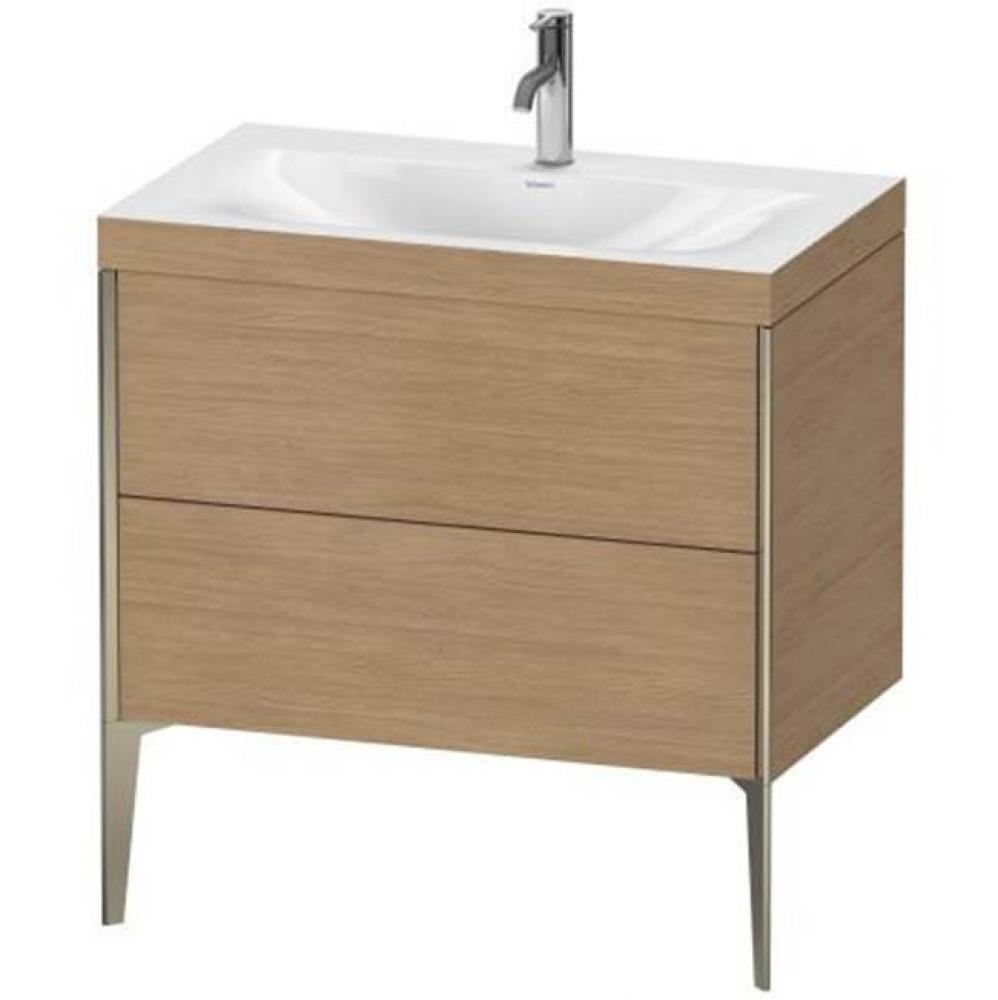 Duravit XViu Two Drawer C-Bonded Floorstanding Vanity Kit Pine Terra