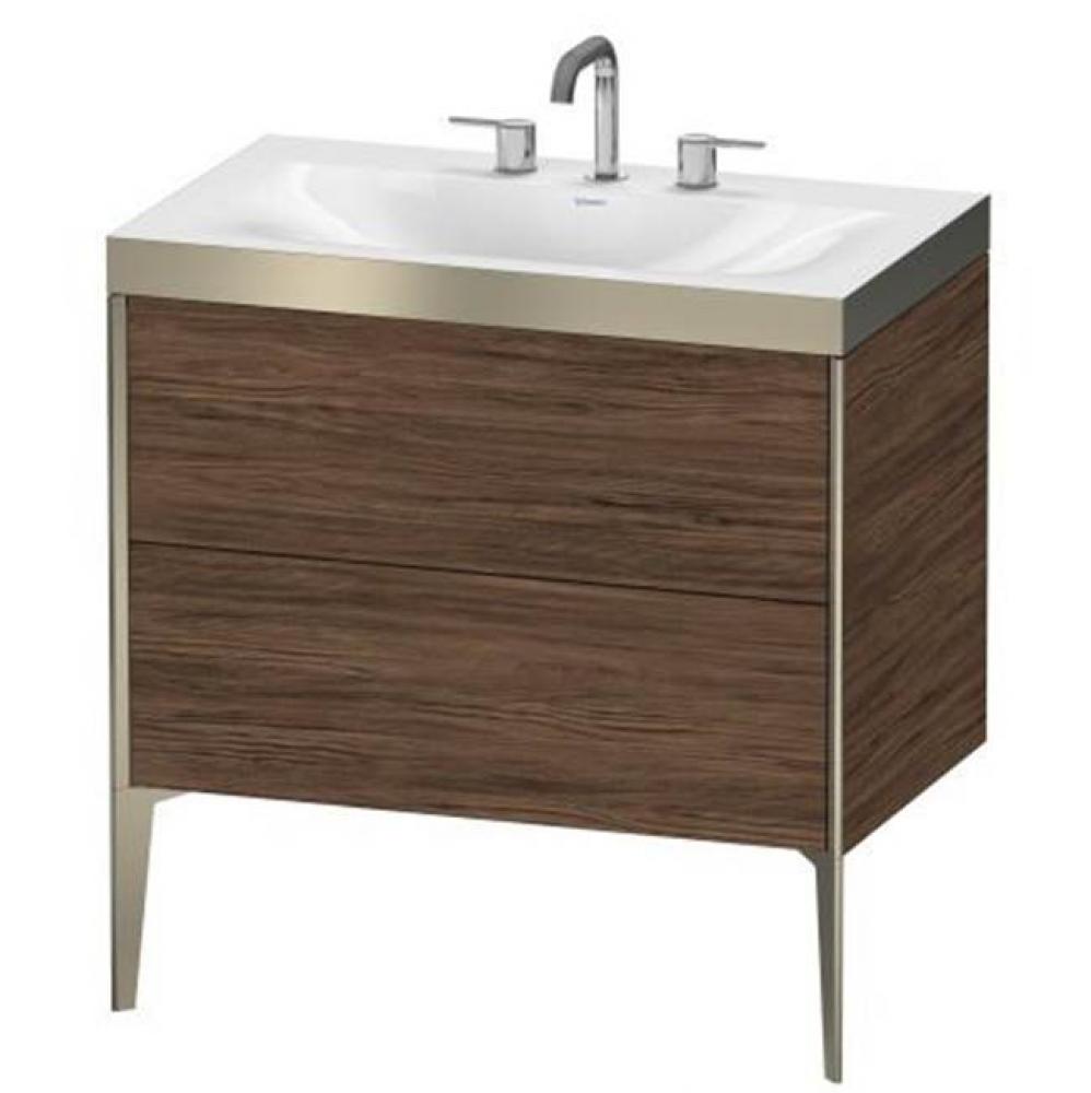 Duravit XViu C-Bonded Floorstanding Vanity  Dark Walnut