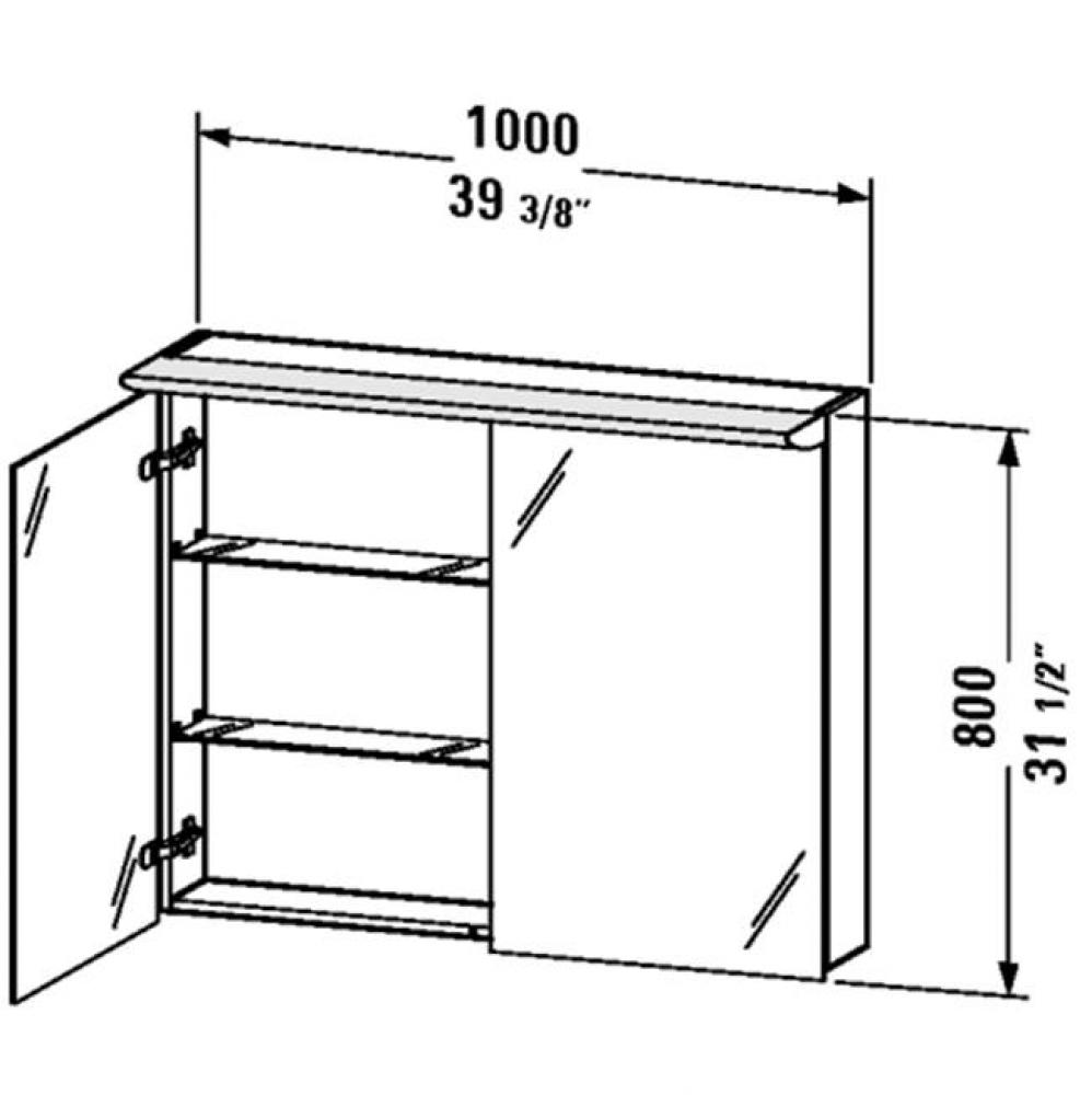 DN Mirror cabinet 800x1000x270mm