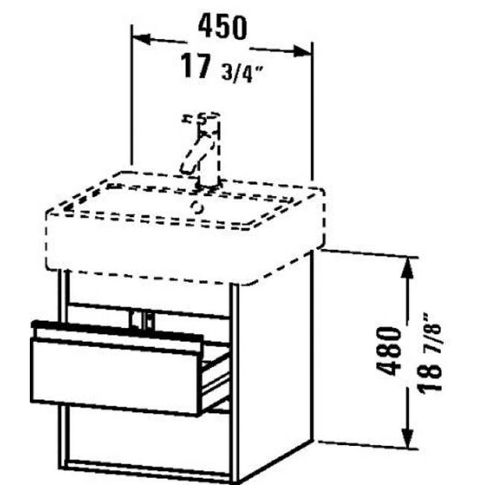 Duravit Ketho Vanity Unit Wall-Mounted  Pine Silver