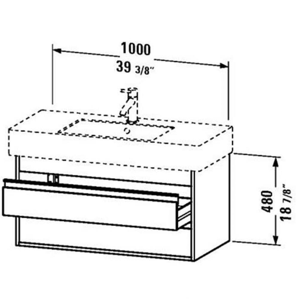 Duravit Ketho Vanity Unit Wall-Mounted  European Oak