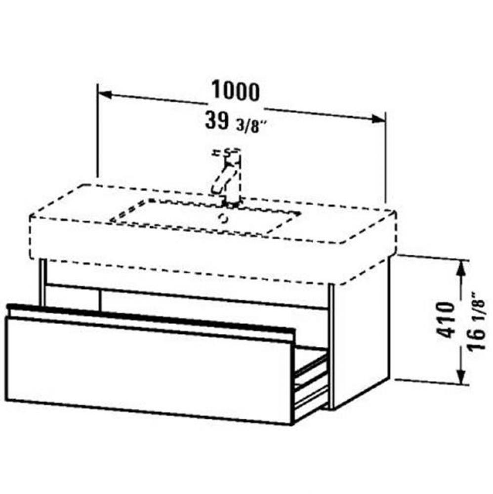 Duravit Ketho Vanity Unit Wall-Mounted  Pine Silver