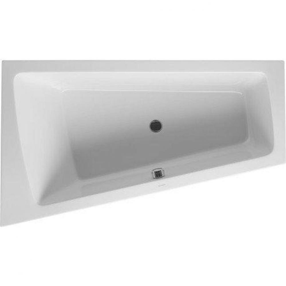 Bathtub Paiova 1700x1000mm white corner left, with support