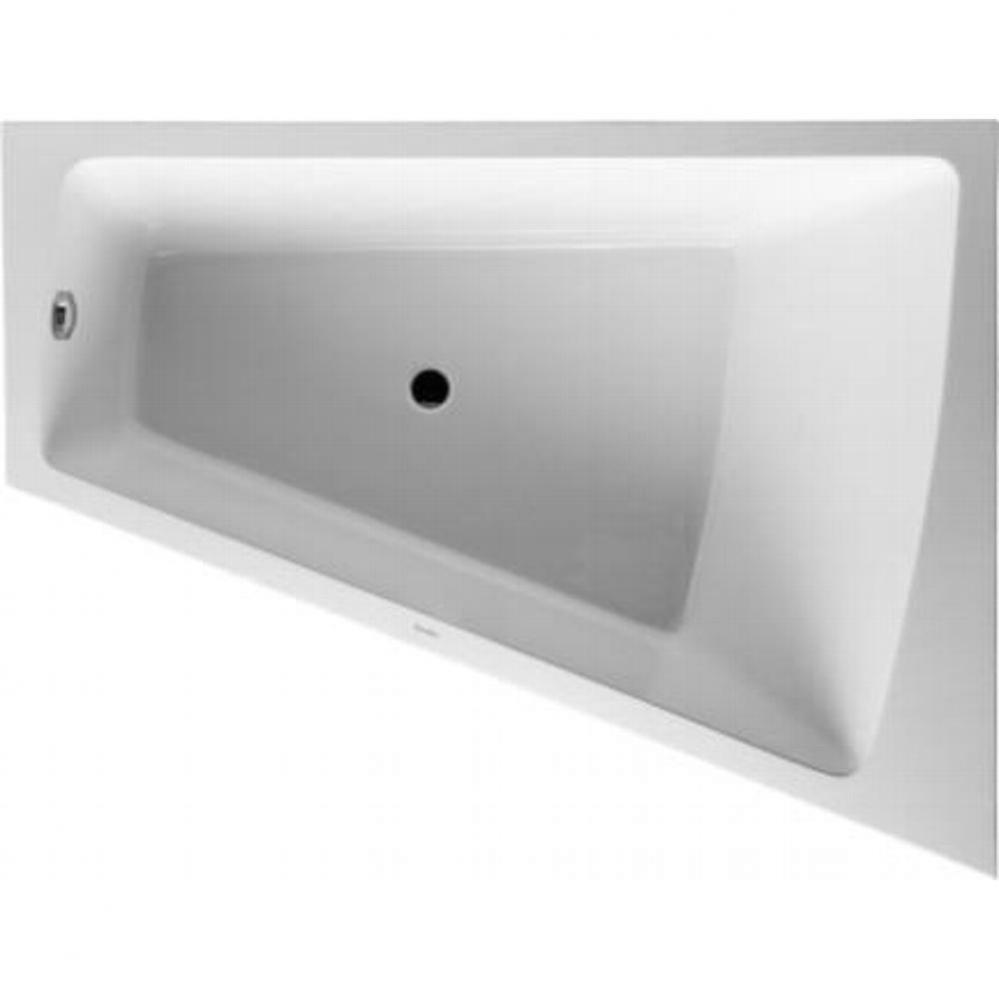 Bathtub Paiova 1700x1300mm white corner ri., w.integrated panel,