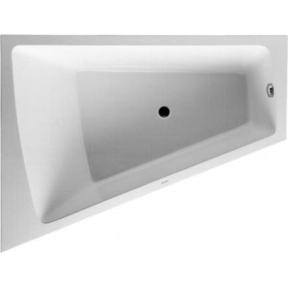 Bathtub Paiova 1800x1400mm white corner le., w.integrated panel,