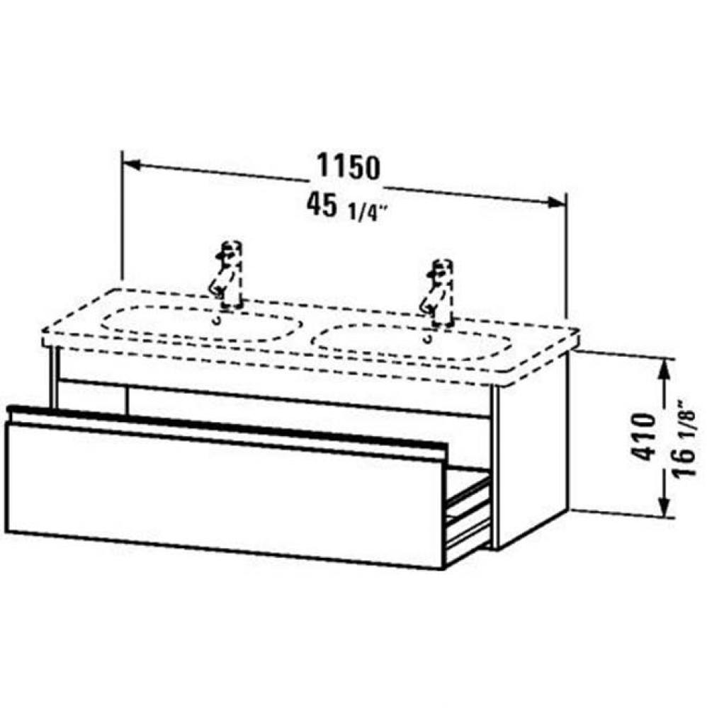 Duravit Ketho Vanity Unit Wall-Mounted  Pine Terra