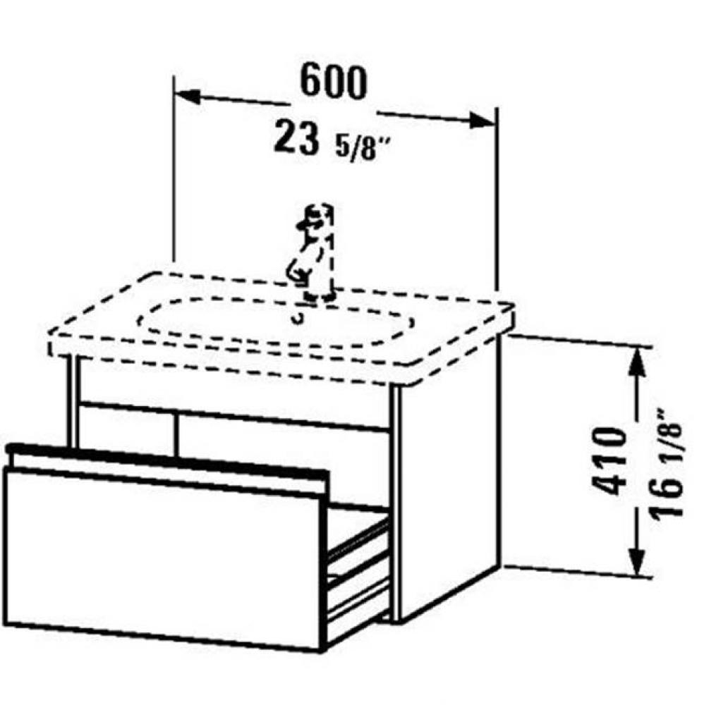 Duravit Ketho Vanity Unit Wall-Mounted  European Oak