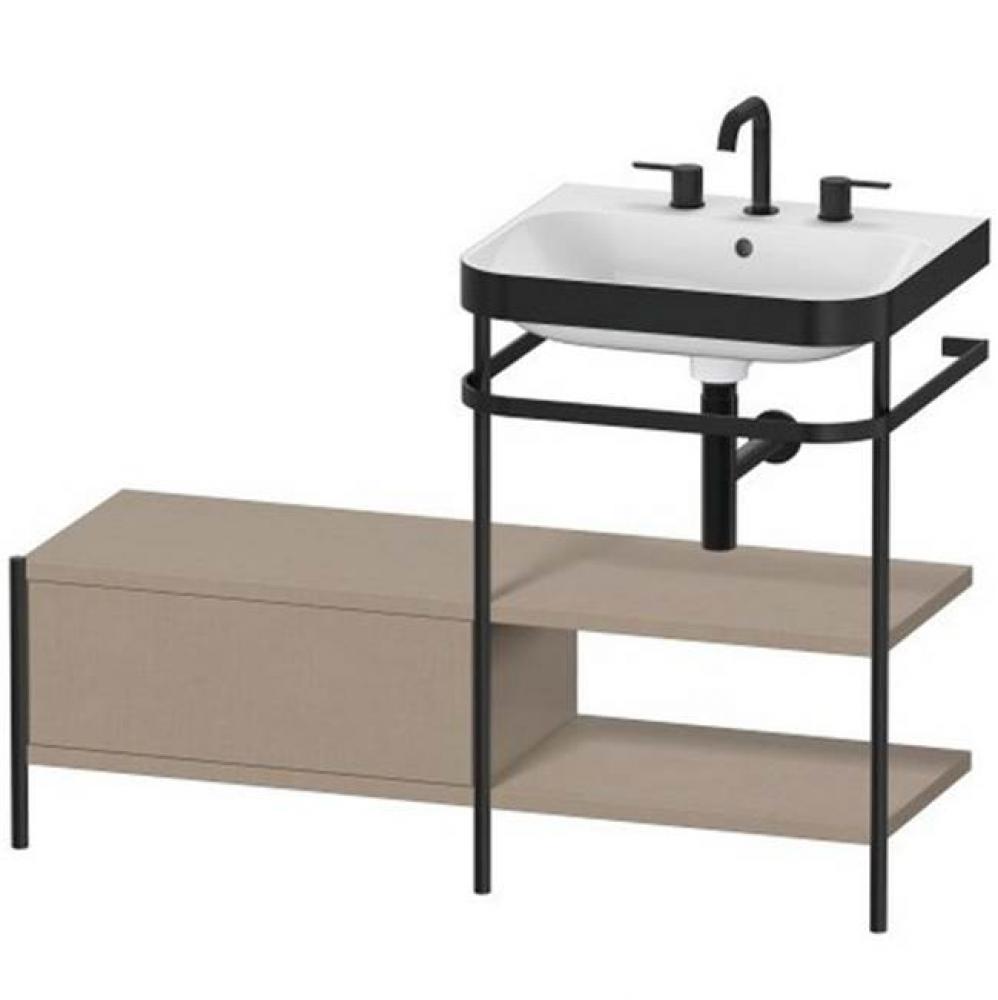 Duravit Happy D.2 Plus C-Bonded Set With Metal Console  Linen