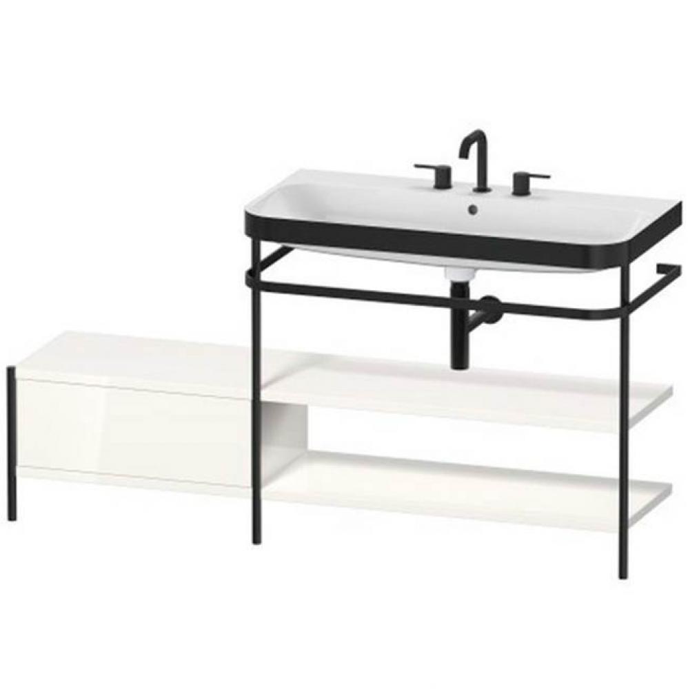 Duravit Happy D.2 Plus C-Bonded Set With Metal Console  White High Gloss