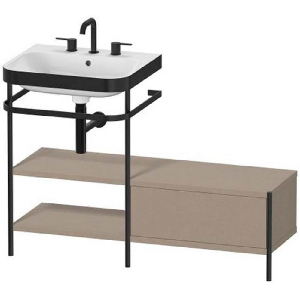 Duravit Happy D.2 Plus C-Bonded Set With Metal Console  Linen