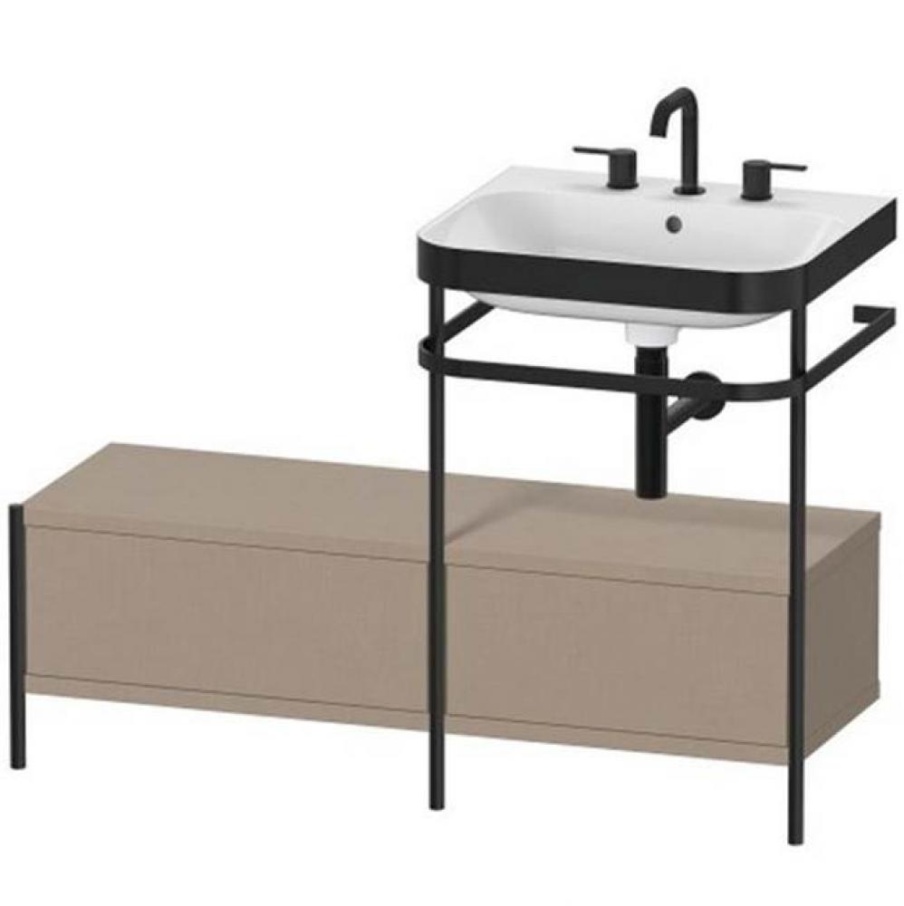 Duravit Happy D.2 Plus C-Bonded Set With Metal Console  Linen