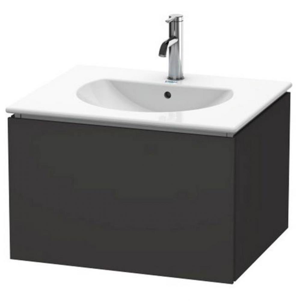 Duravit L-Cube Vanity Unit Wall-Mounted  Graphite Super Matte