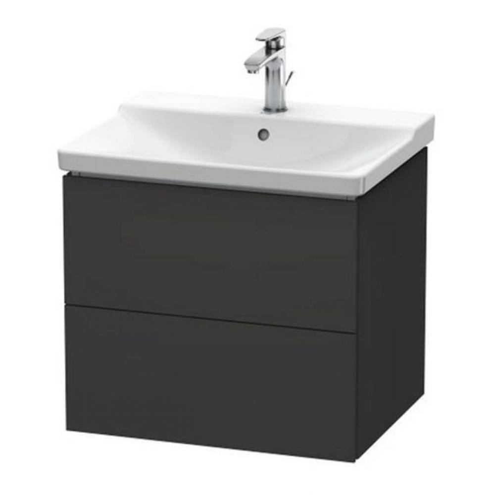 Duravit L-Cube Vanity Unit Wall-Mounted  Graphite Super Matte