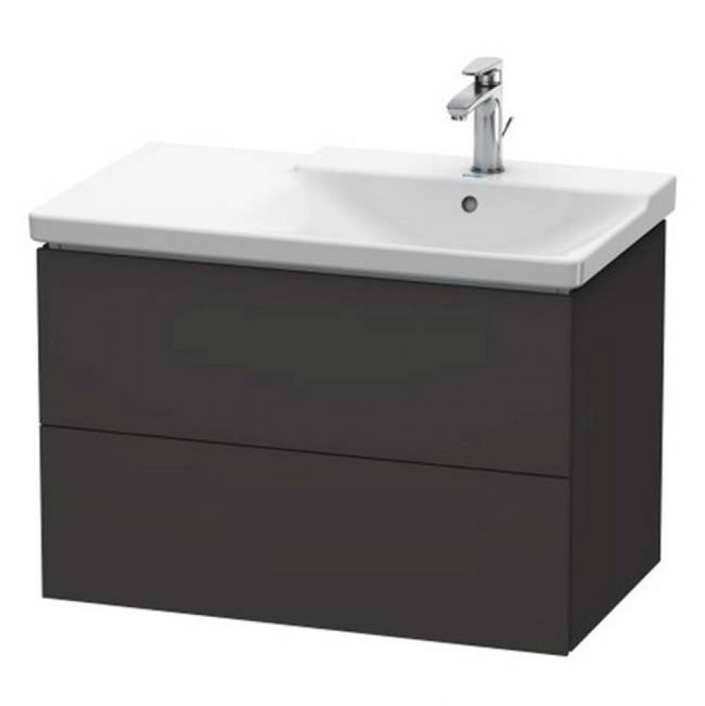 Duravit L-Cube Vanity Unit Wall-Mounted  Graphite Super Matte