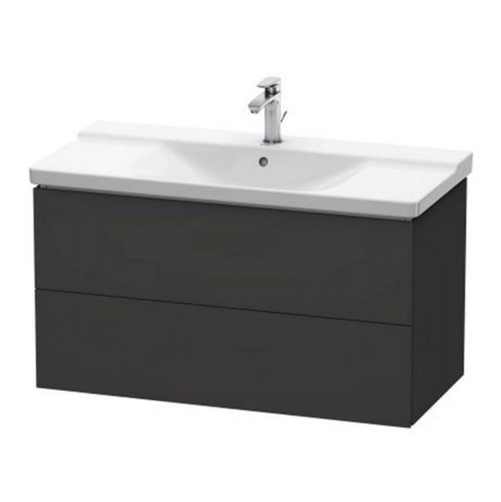 Duravit L-Cube Vanity Unit Wall-Mounted  Graphite Super Matte