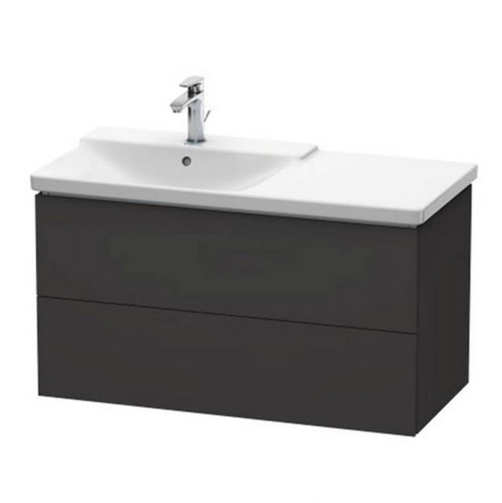 Duravit L-Cube Vanity Unit Wall-Mounted  Graphite Super Matte