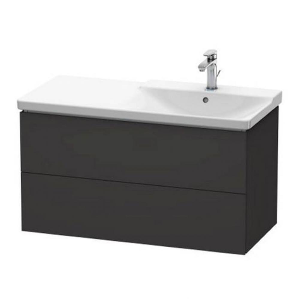 Duravit L-Cube Vanity Unit Wall-Mounted  Graphite Super Matte