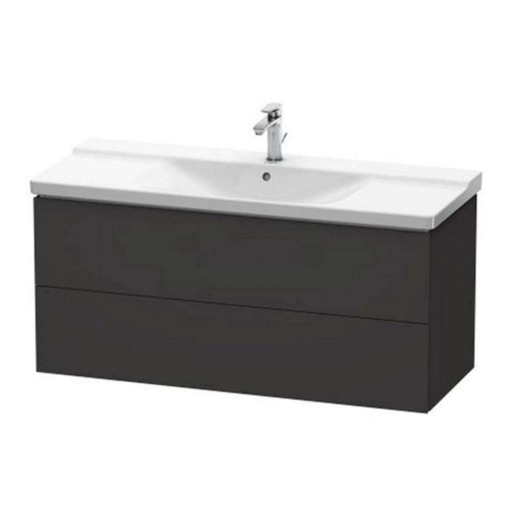 Duravit L-Cube Vanity Unit Wall-Mounted  Graphite Super Matte