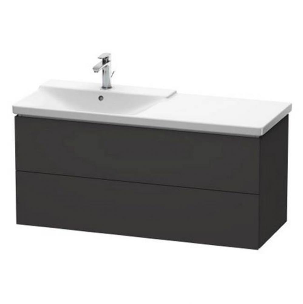 Duravit L-Cube Vanity Unit Wall-Mounted  Graphite Super Matte