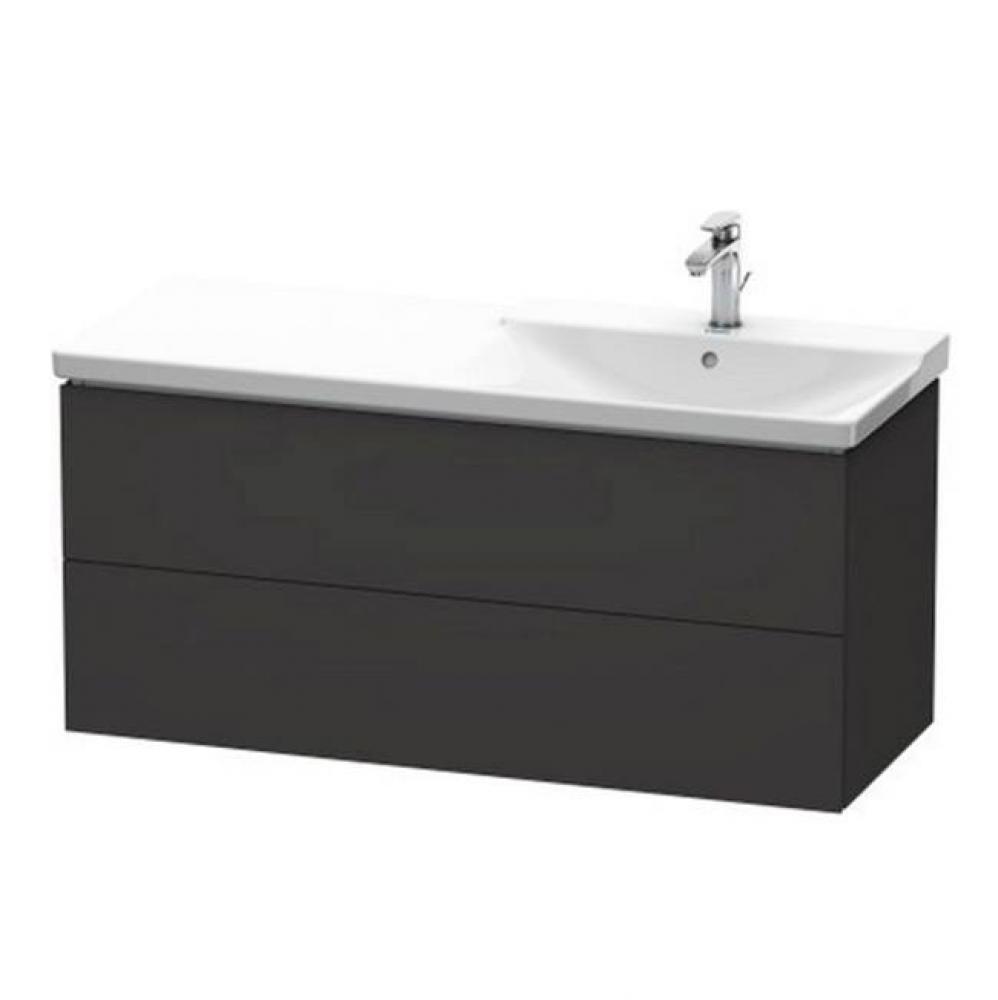 Duravit L-Cube Vanity Unit Wall-Mounted  Graphite Super Matte