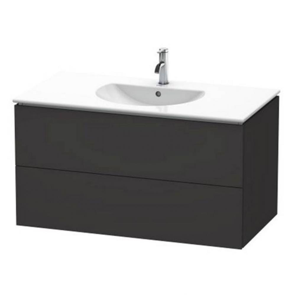 Duravit L-Cube Vanity Unit Wall-Mounted  Graphite Super Matte