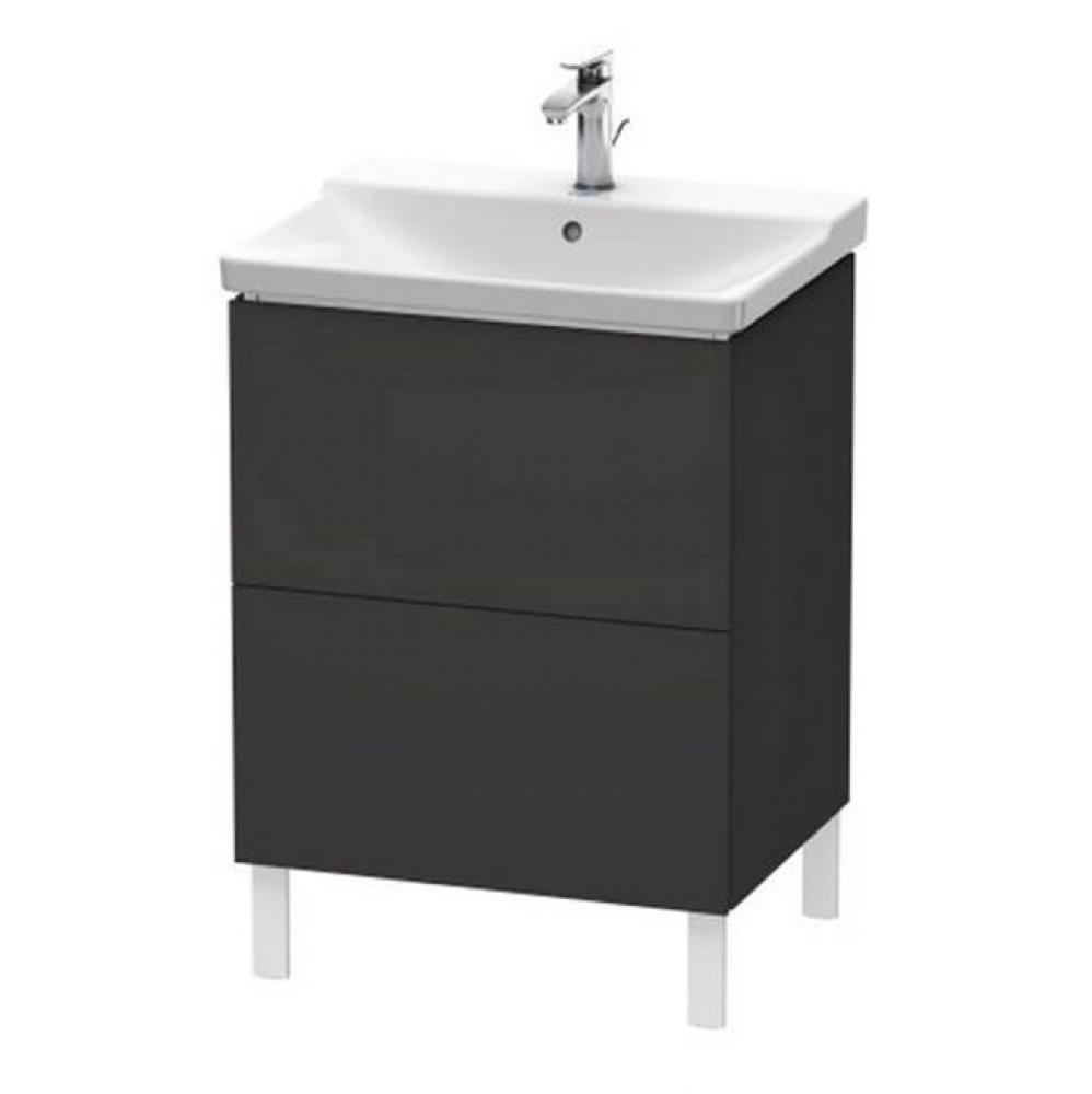 Duravit L-Cube Floor Standing Vanity Unit  Graphite Super Matte