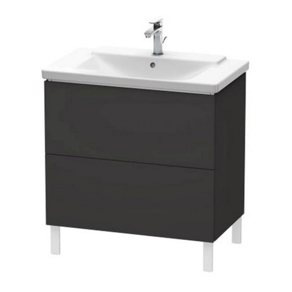 Duravit L-Cube Floor Standing Vanity Unit  Graphite Super Matte