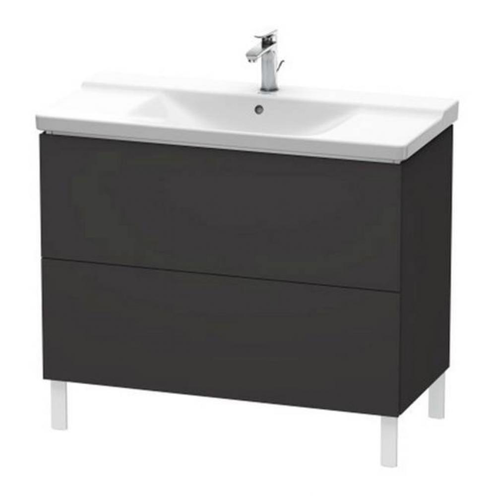 Duravit L-Cube Floor Standing Vanity Unit  Graphite Super Matte