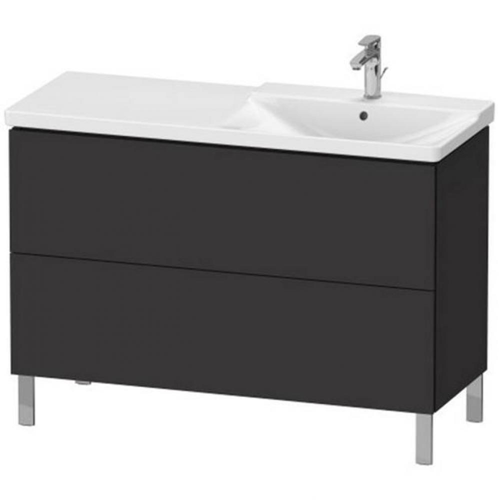 Duravit L-Cube Floor Standing Vanity Unit  Graphite Super Matte