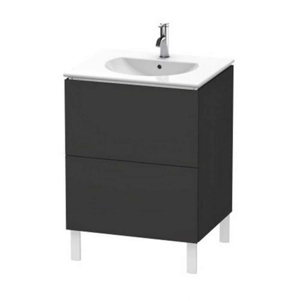 Duravit L-Cube Floor Standing Vanity Unit  Graphite Super Matte