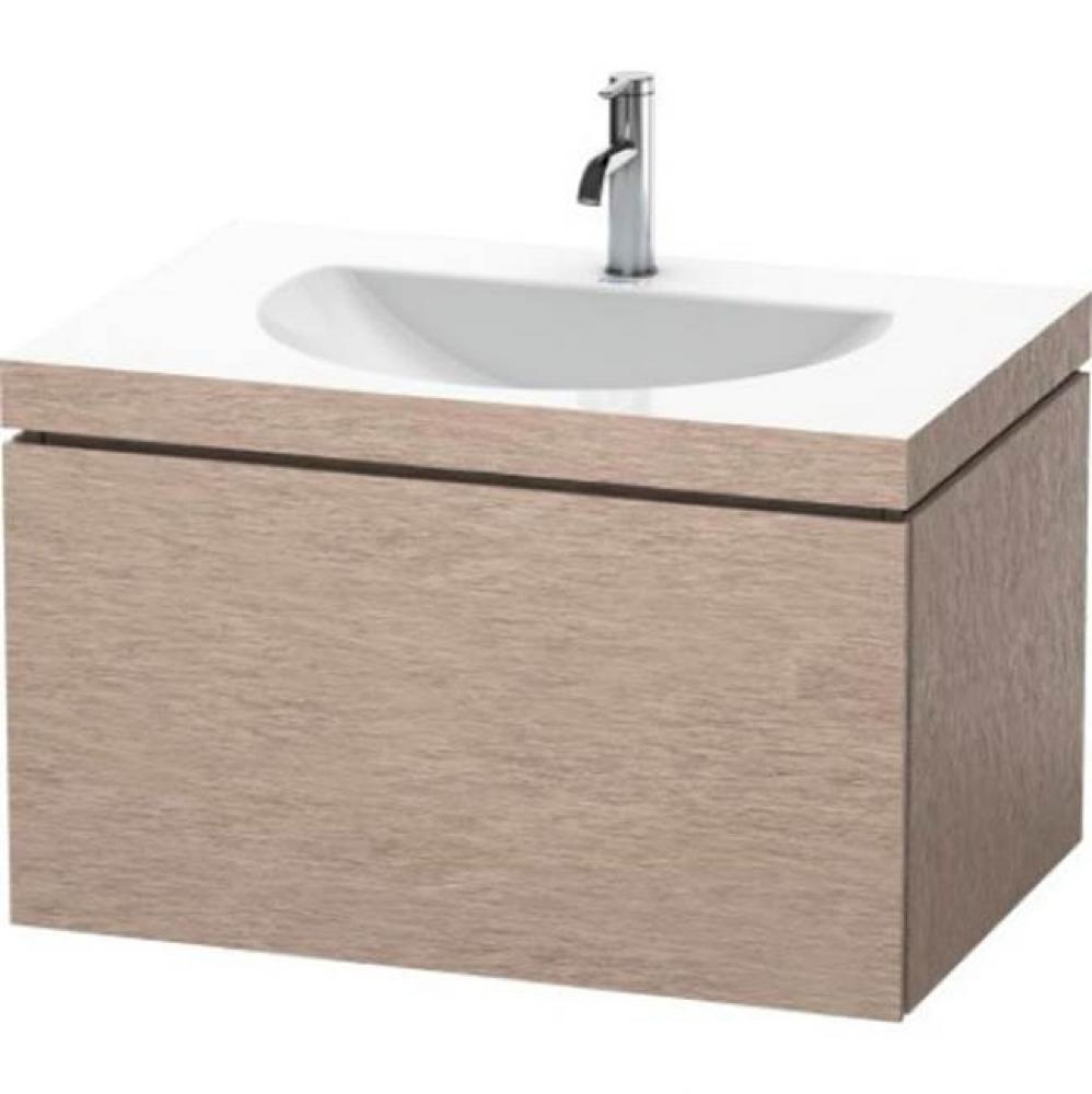 Duravit L-Cube C-Bonded Wall-Mounted Vanity  Oak Cashmere