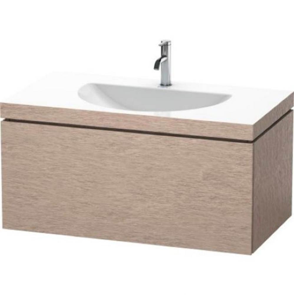 Duravit L-Cube C-Bonded Wall-Mounted Vanity  Oak Cashmere