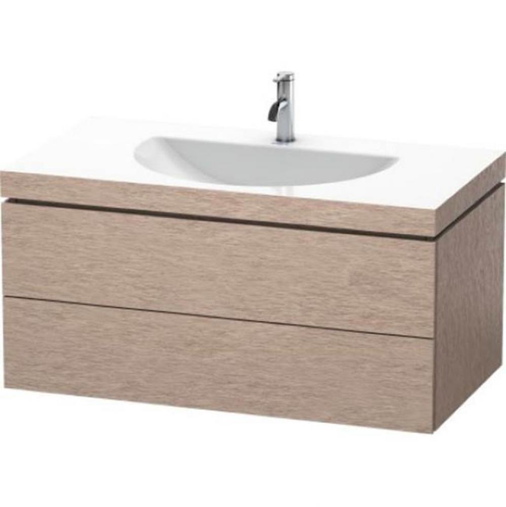 Duravit L-Cube C-Bonded Wall-Mounted Vanity  Oak Cashmere