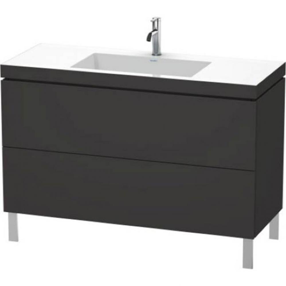 Duravit L-Cube C-Bonded Floorstanding Vanity  Graphite Super Matte