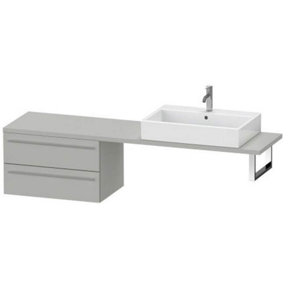 Duravit X-Large Vanity Unit for Console  Concrete Gray Matte