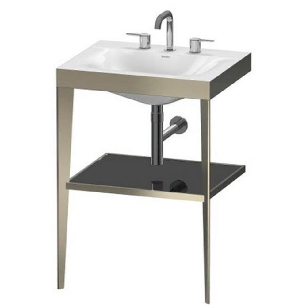 Duravit XViu C-Bonded Set With Metal Console  Black High Gloss