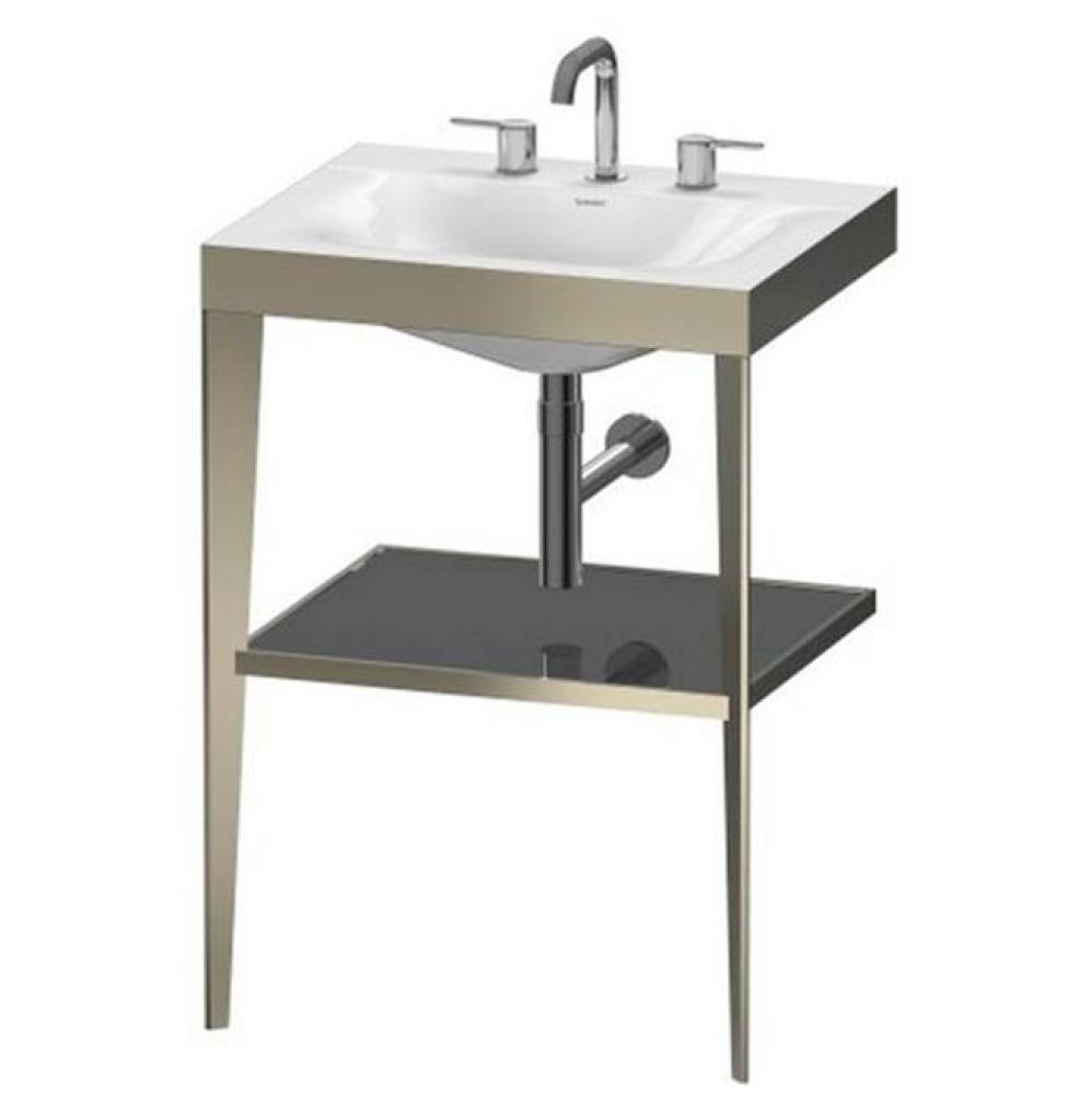 Duravit XViu C-Bonded Set With Metal Console  Flannel Gray High Gloss