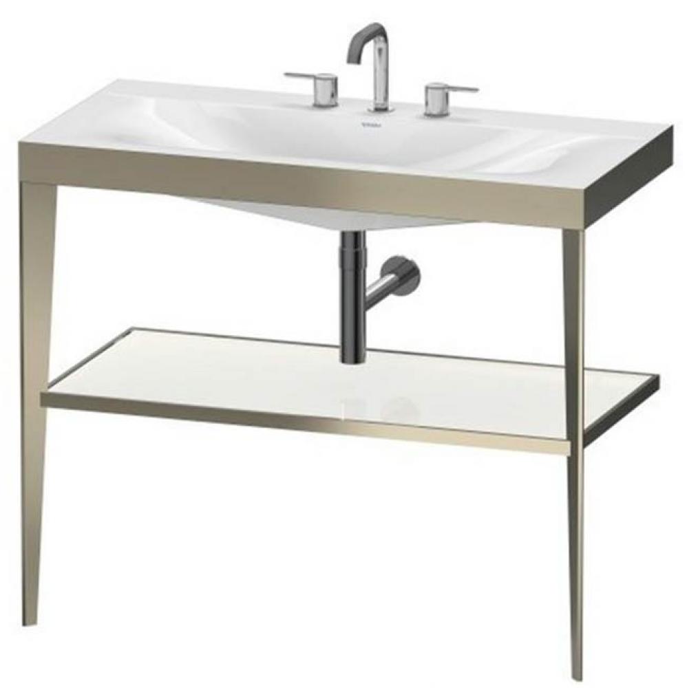 Duravit XViu C-Bonded Set With Metal Console  White High Gloss