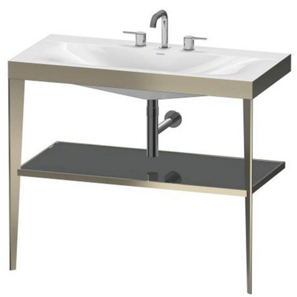 Duravit XViu C-Bonded Set With Metal Console  Flannel Gray High Gloss