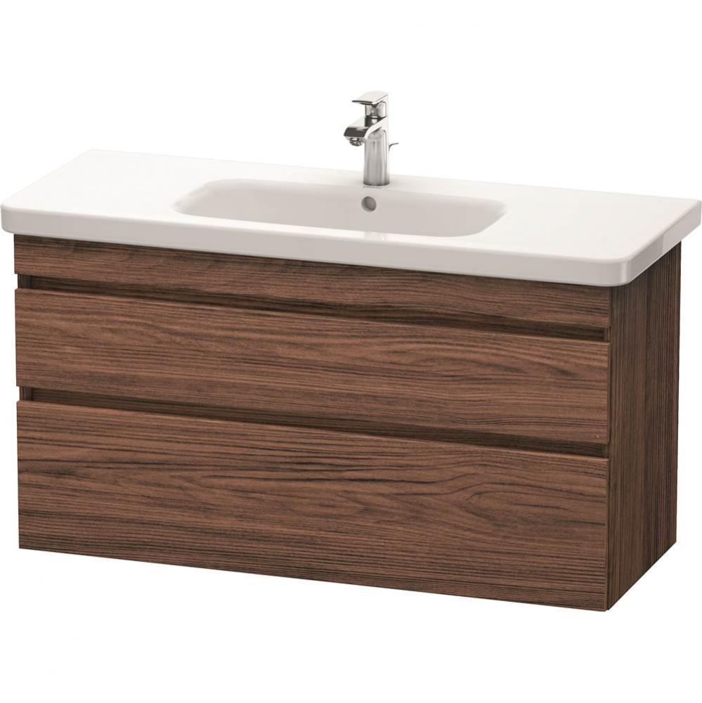 Duravit DuraStyle Two Drawer Wall-Mount Vanity Unit Walnut Dark