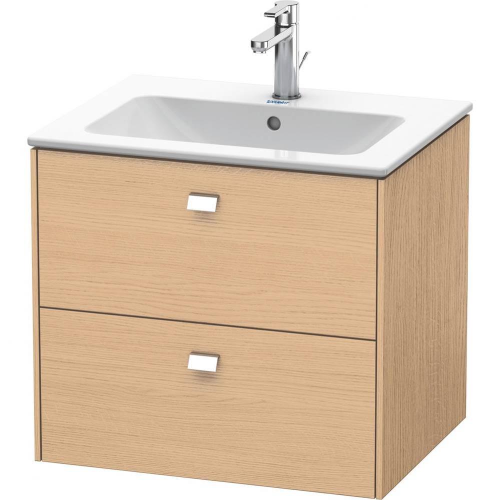 Brioso Two Drawer Wall-Mount Vanity Unit Natural Oak