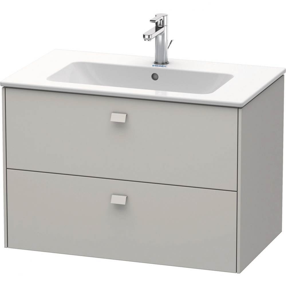 Brioso Two Drawer Wall-Mount Vanity Unit Concrete Gray