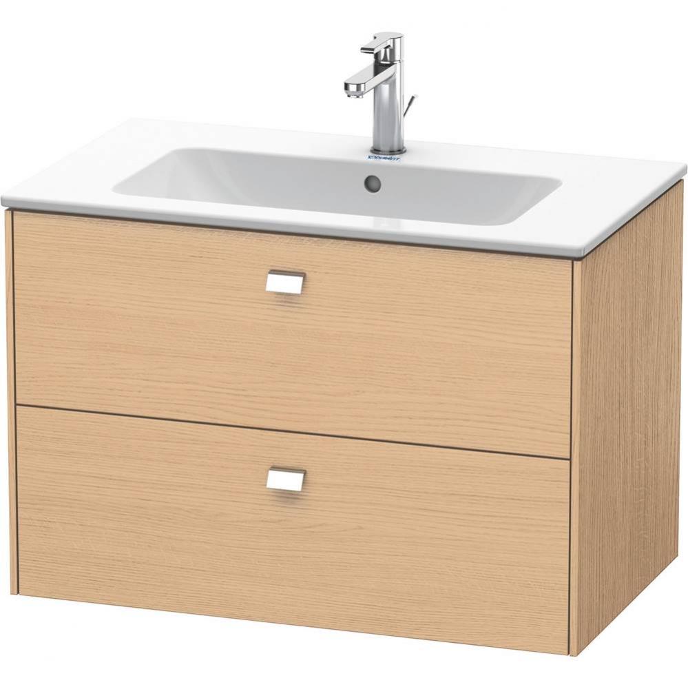 Brioso Two Drawer Wall-Mount Vanity Unit Natural Oak