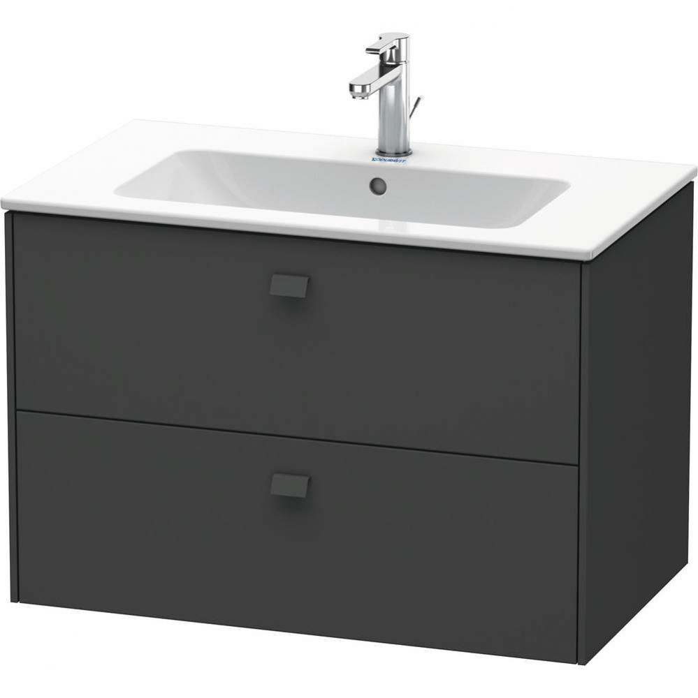 Brioso Two Drawer Wall-Mount Vanity Unit Graphite