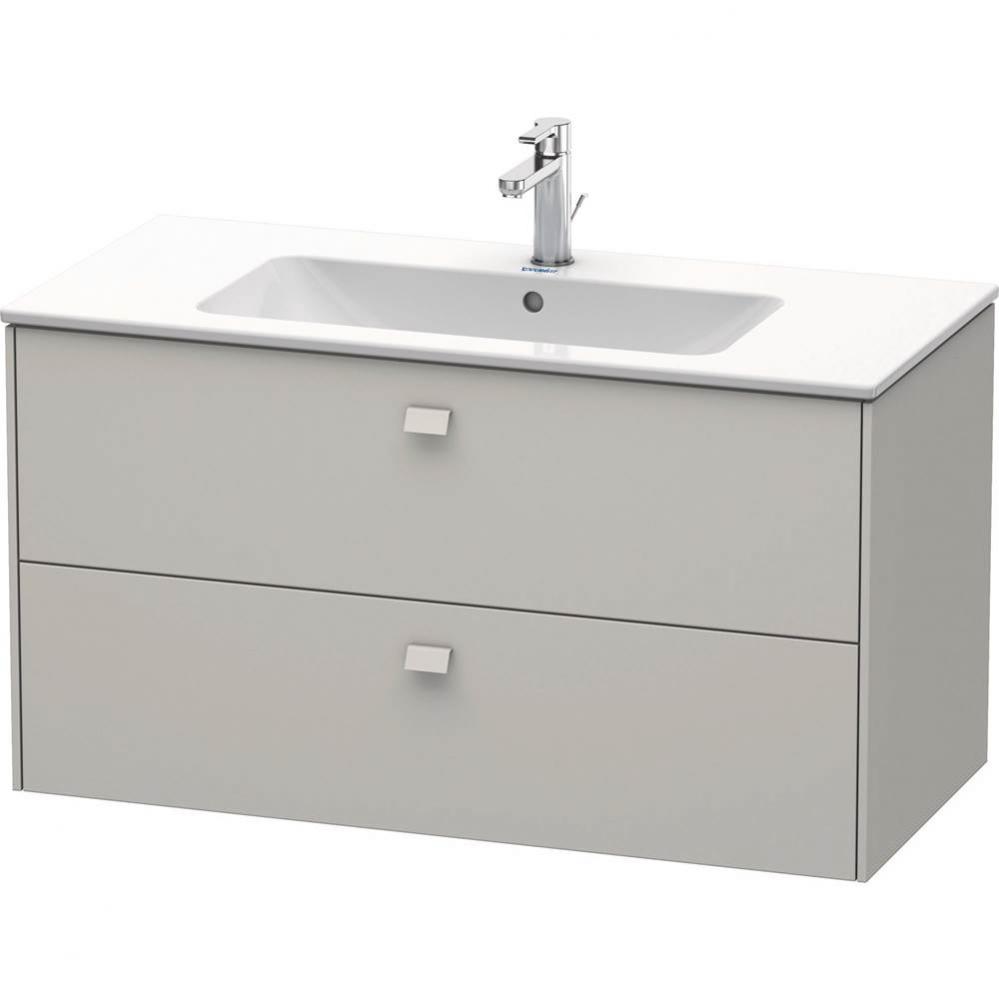 Brioso Two Drawer Wall-Mount Vanity Unit Concrete Gray