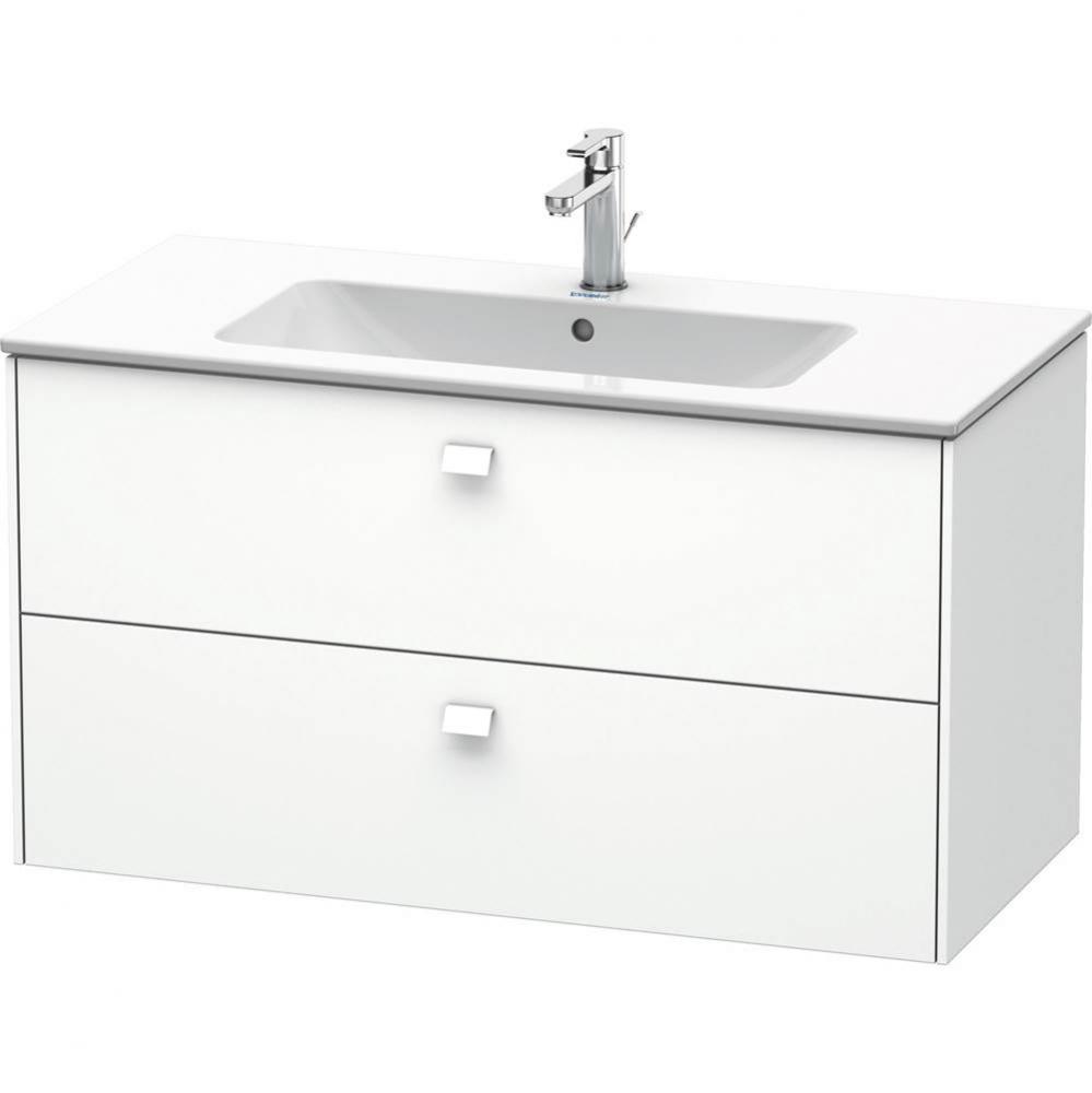 Brioso Two Drawer Wall-Mount Vanity Unit White