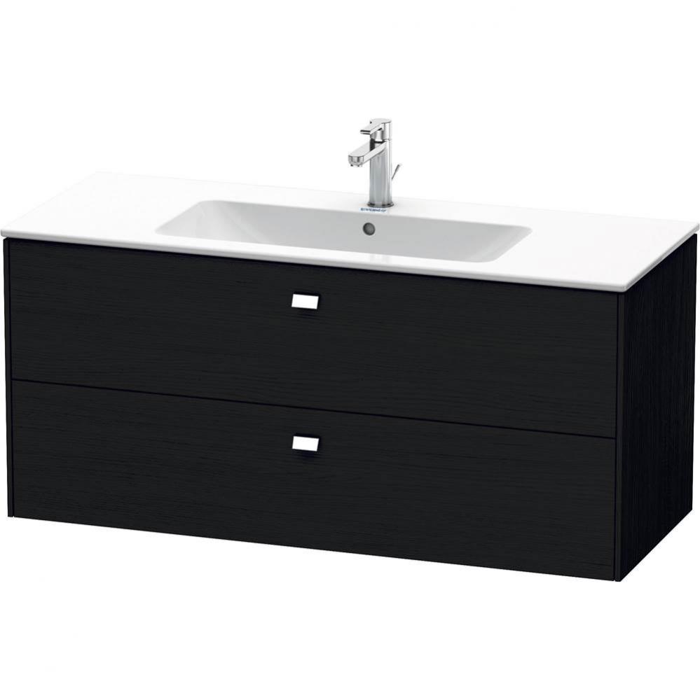 Brioso Two Drawer Wall-Mount Vanity Unit Oak Black