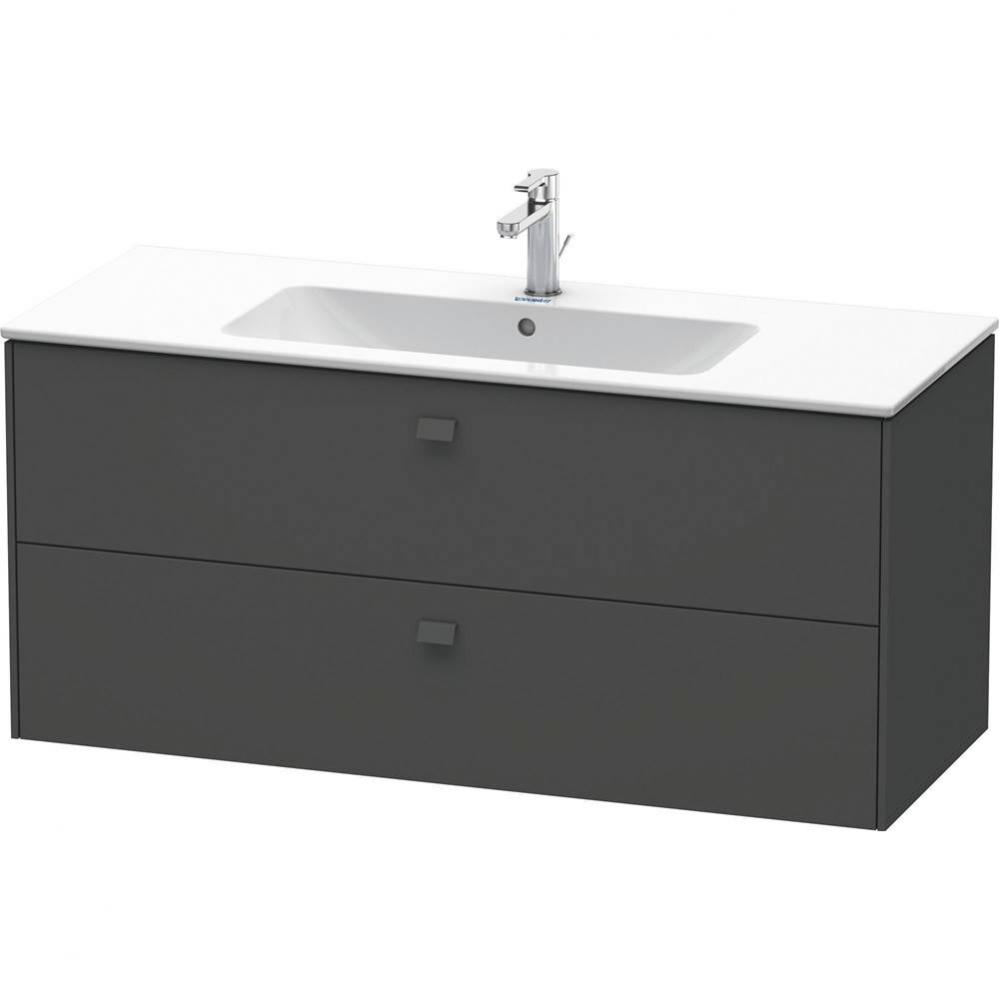 Brioso Two Drawer Wall-Mount Vanity Unit Graphite