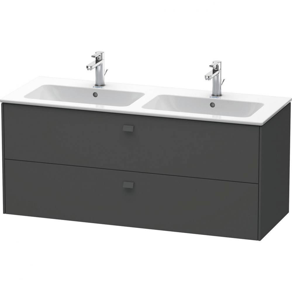 Brioso Two Drawer Wall-Mount Vanity Unit Graphite